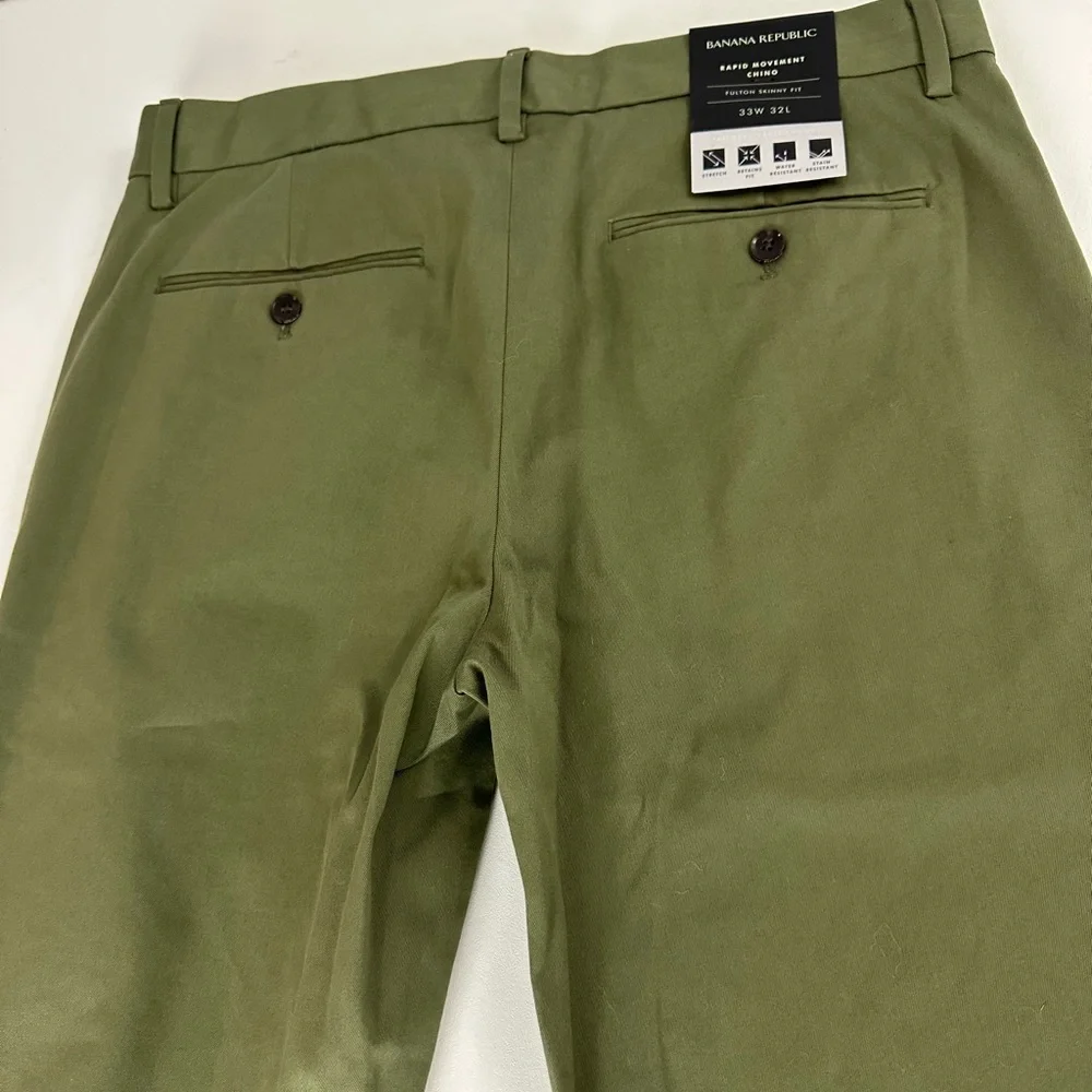 Banana republic men’s size 33/32 flu and‎ skinny fit Chino pants new with tags